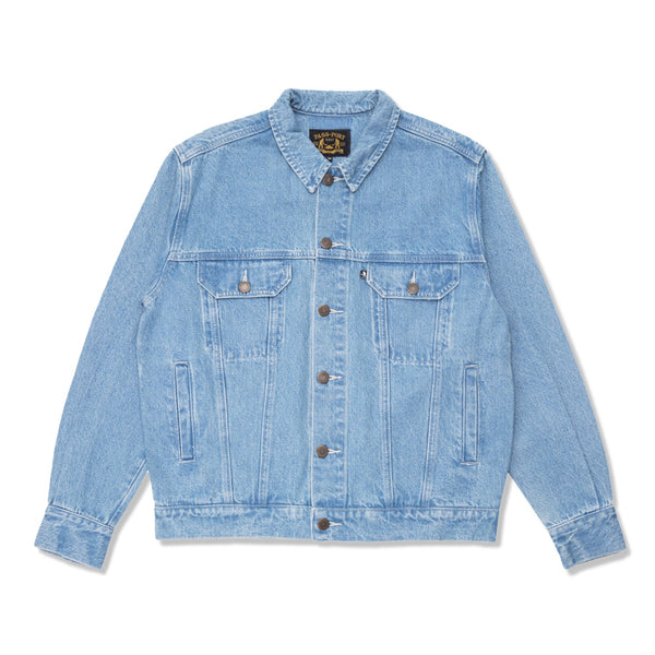 Pass~Port Workers Club Trucker Jacket, Washed Light Indigo