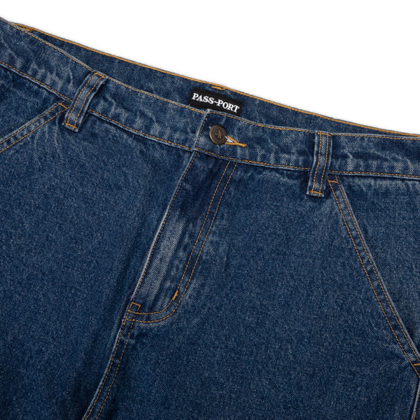 Pass~Port Workers Club Straight Leg Jean, Washed Dark Indigo