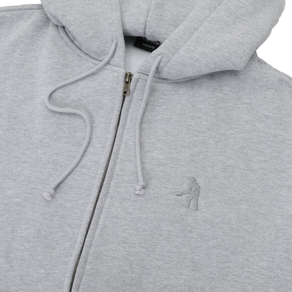Pass~Port Solid Workers Zip-Thru Hood, Ash