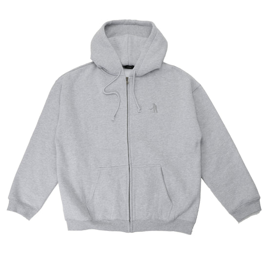 Solid Workers Zip-Thru Hood, Ash