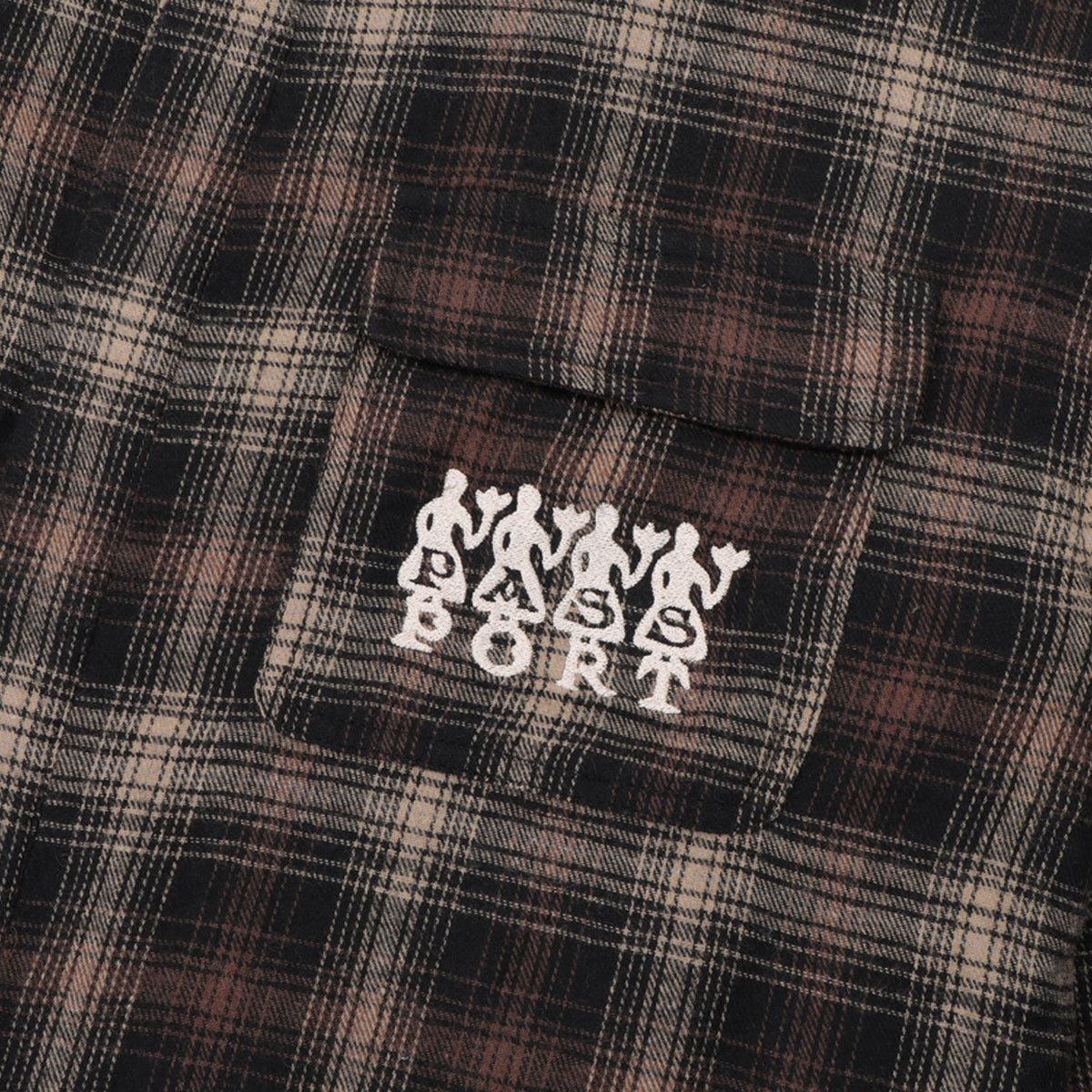 4 Flowers Flannel Vineyard Shirt, Black