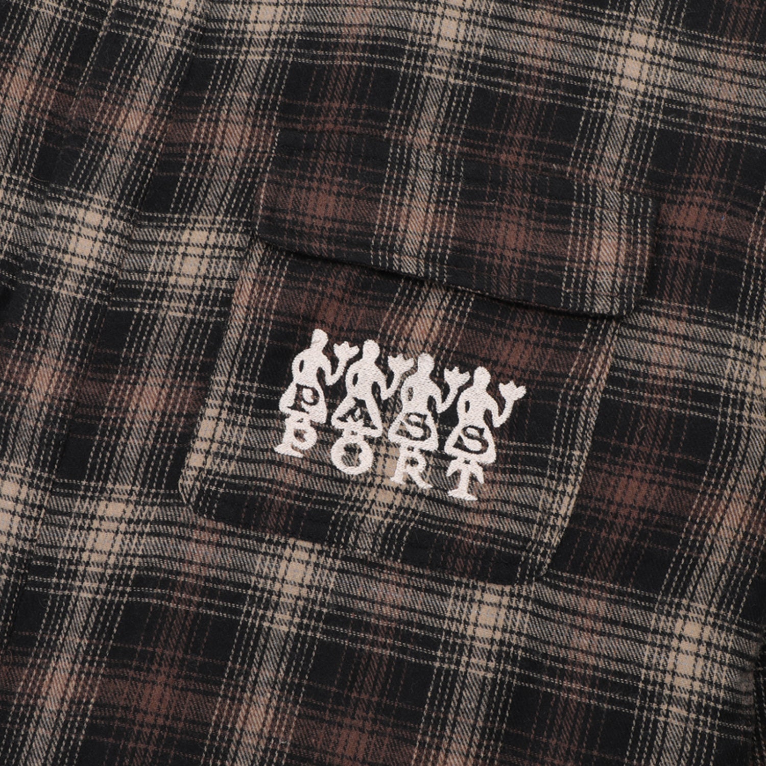 4 Flowers Flannel Vineyard Shirt, Black