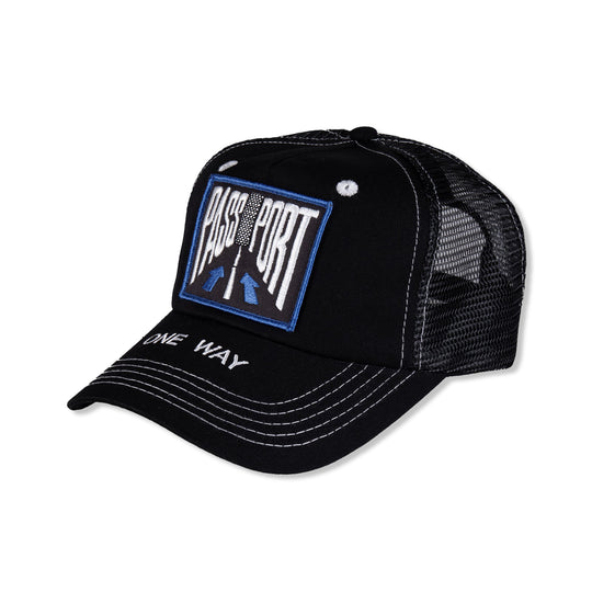 One Way Packers Trucker Hat, Black