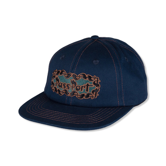 Pattoned Casual Hat, Navy