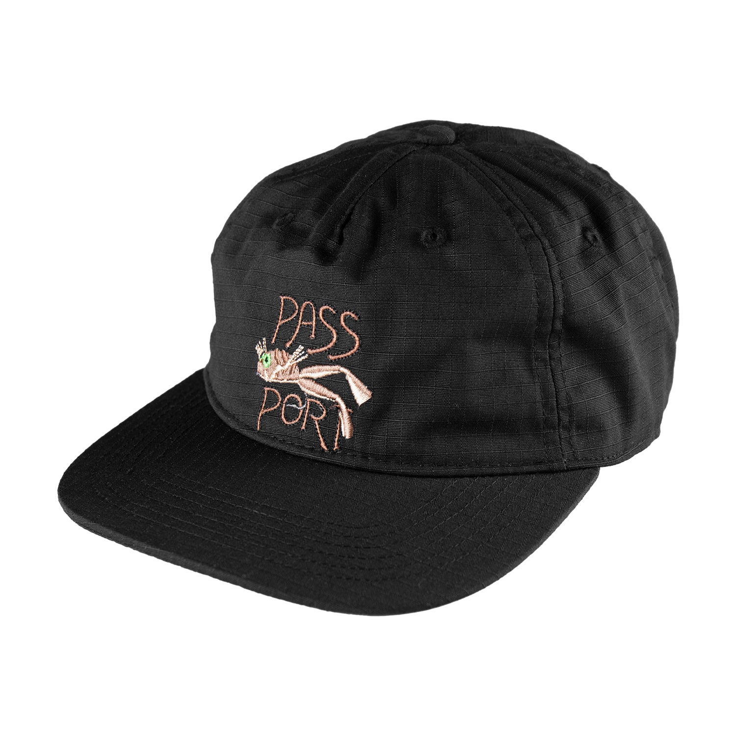 Frog Lure Ripstop Workers Cap, Black