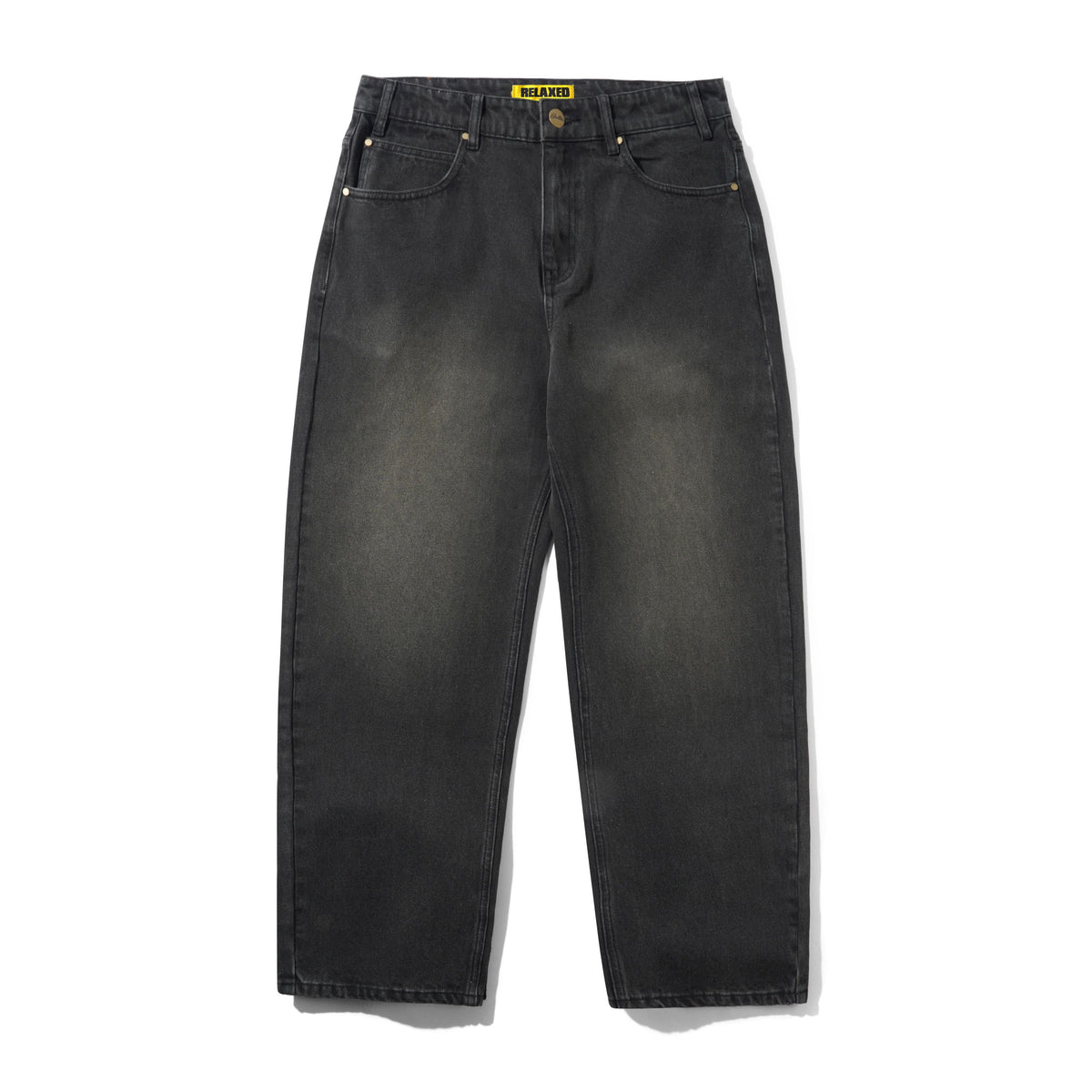 Racer Denim Jeans, Faded Black
