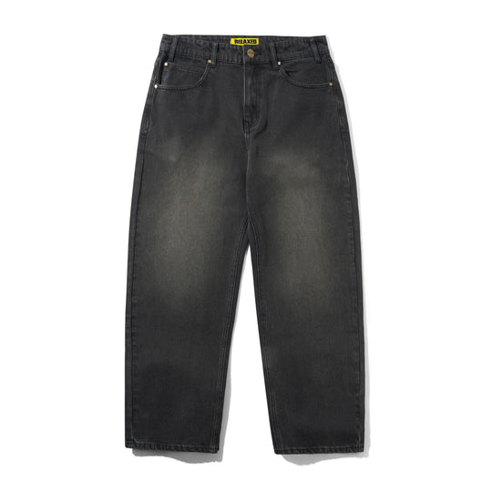 Racer Denim Jeans, Faded Black