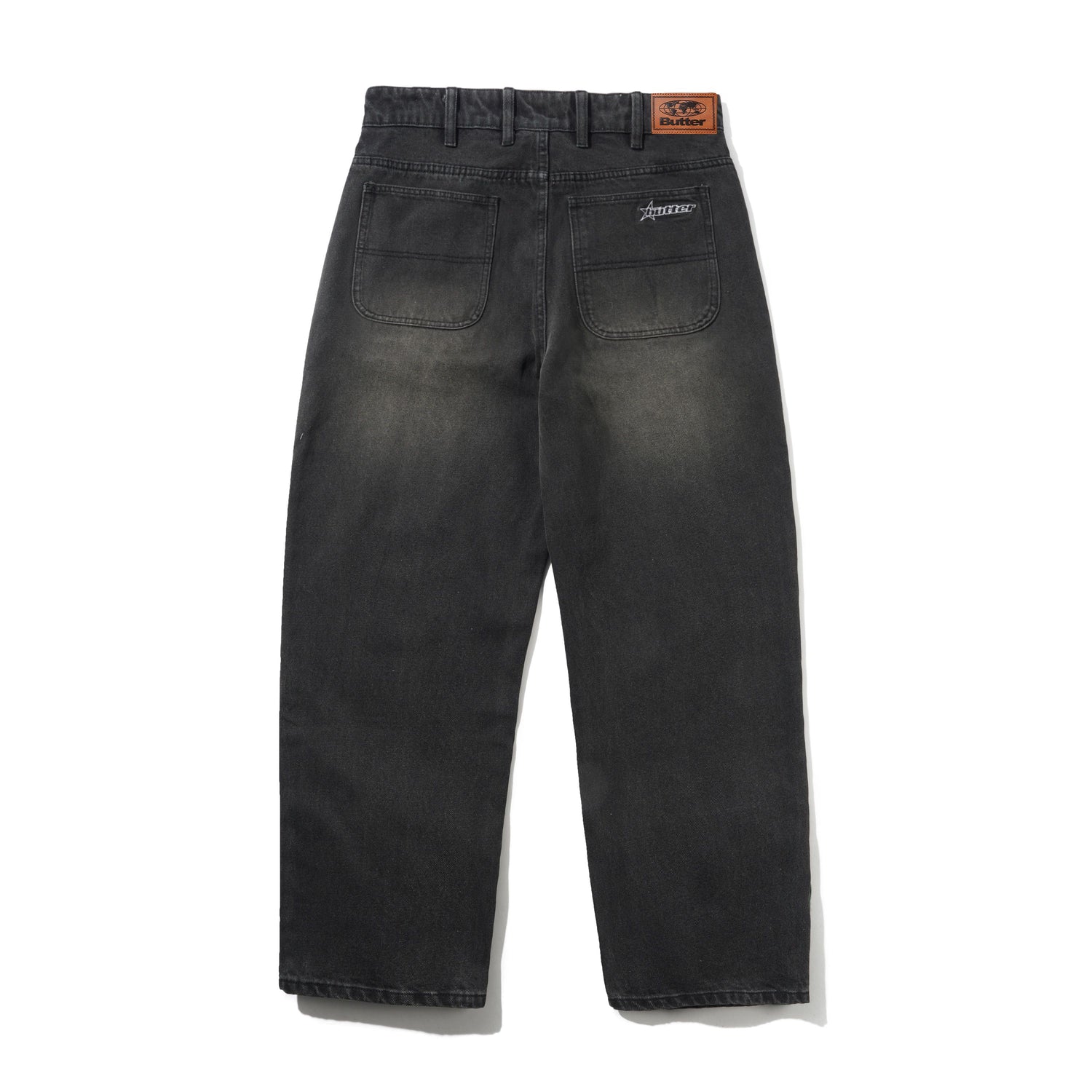 Racer Denim Jeans, Faded Black
