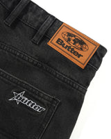 Racer Denim Jeans, Faded Black