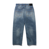 Relaxed Denim Jeans, Distressed Blue