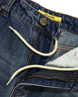 Relaxed Denim Jeans, Distressed Blue