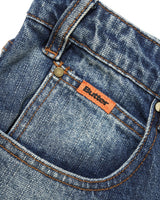 Relaxed Denim Jeans, Distressed Blue