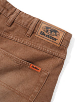 Relaxed Denim Jeans, Distressed Brown