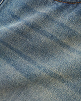 Relaxed Denim Jeans, Distressed Mid Blue