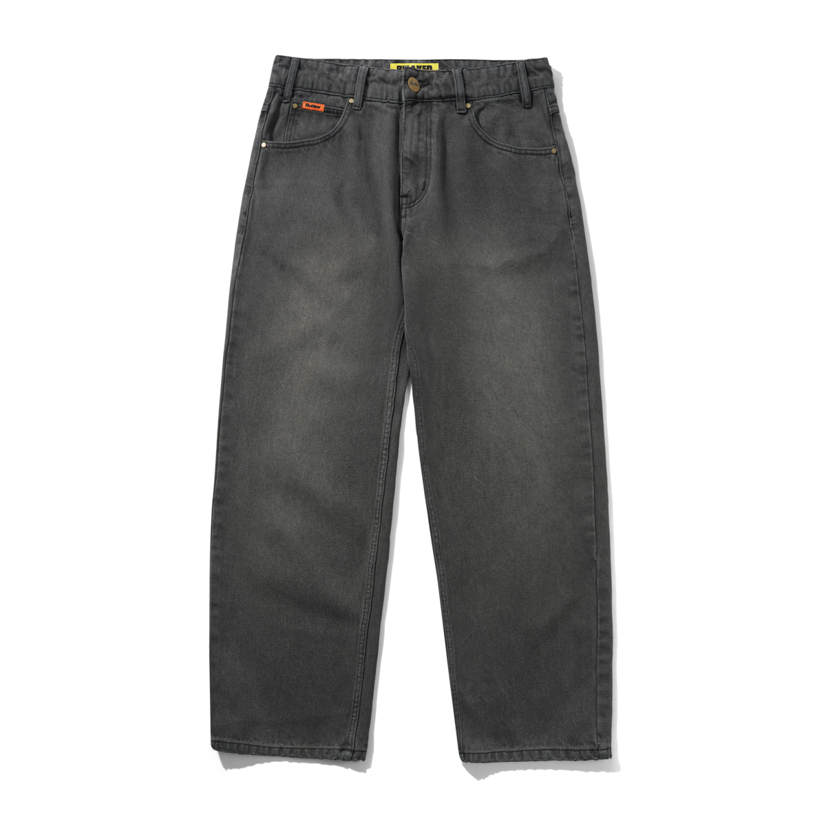 Relaxed Denim Jeans, Faded Black