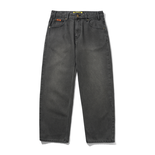 Relaxed Denim Jeans, Faded Black
