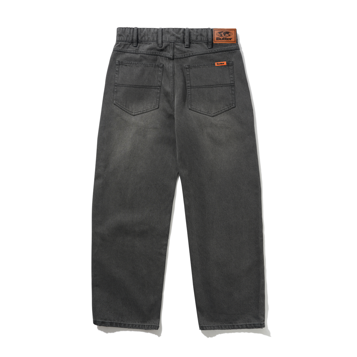 Relaxed Denim Jeans, Faded Black