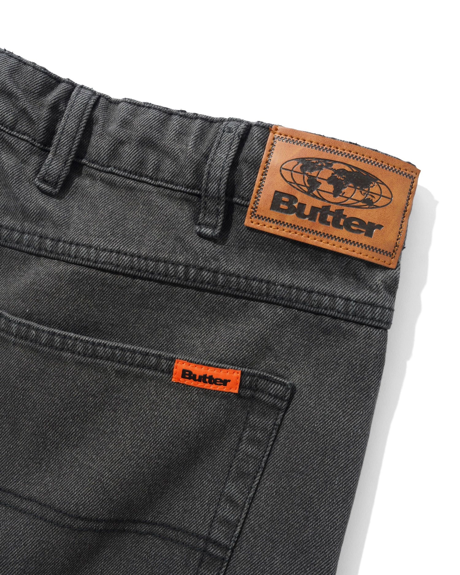 Relaxed Denim Jeans, Faded Black