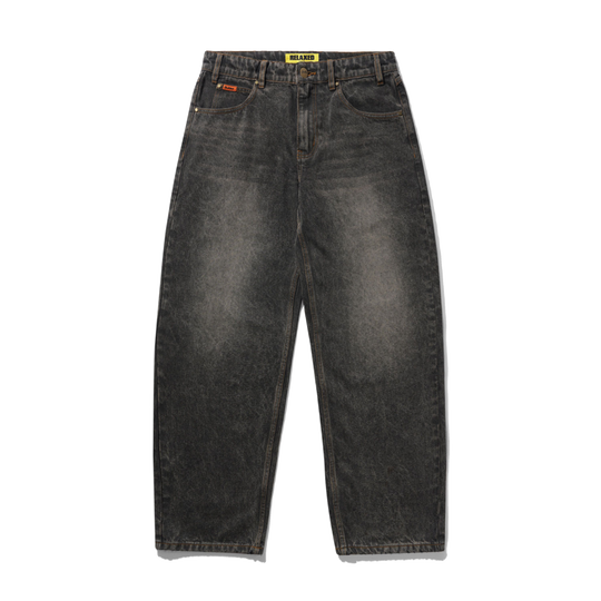 Relaxed Denim Jeans, Faded Charcoal