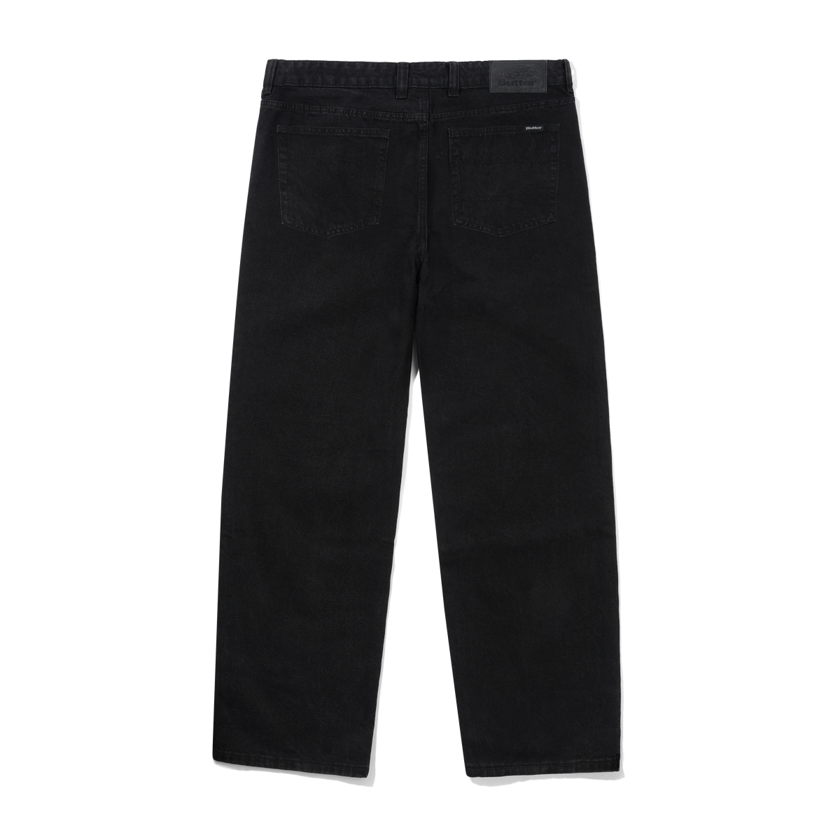 Relaxed Denim Jeans, Flat Black