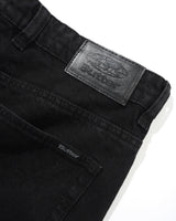 Relaxed Denim Jeans, Flat Black