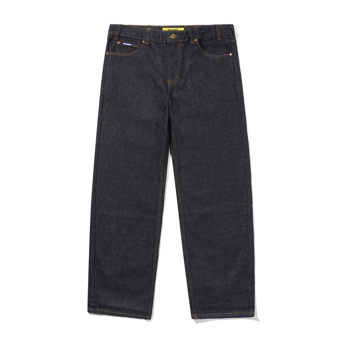 Relaxed Denim Jeans, Raw Indigo