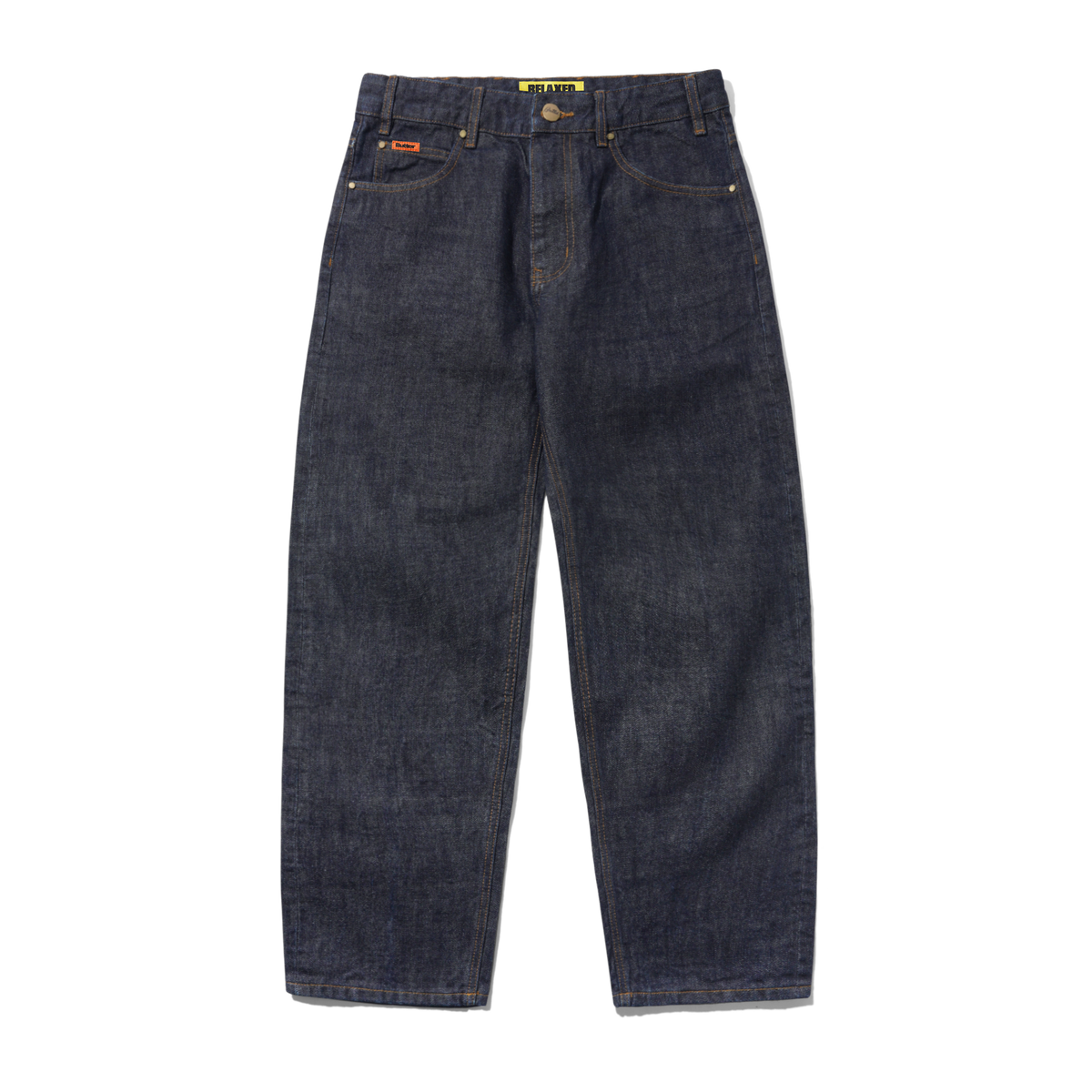 Relaxed Denim Jeans, Selvedge Blue