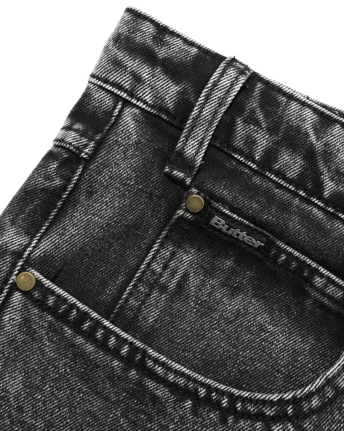 Relaxed Denim Jeans, Streaky Black
