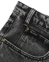 Relaxed Denim Jeans, Streaky Black