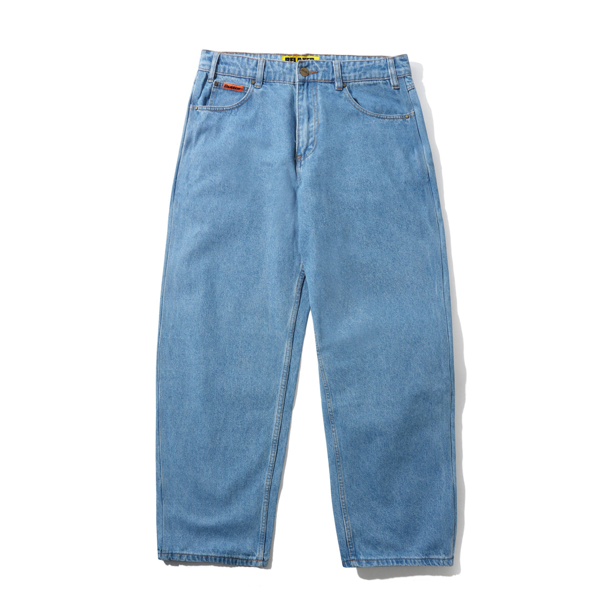 Relaxed Denim Jeans, Washed Indigo