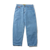 Relaxed Denim Jeans, Washed Indigo