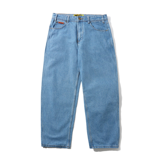 Relaxed Denim Jeans, Washed Indigo