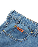 Relaxed Denim Jeans, Washed Indigo
