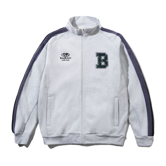 Relay Fleece Track Jacket, Ash