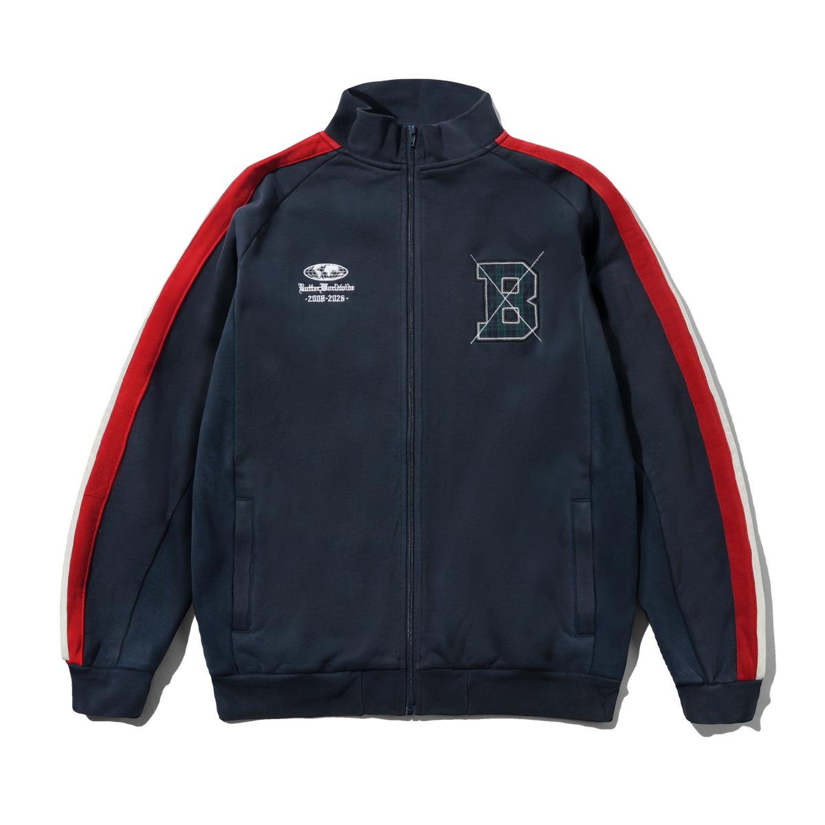 Relay Fleece Track Jacket, Washed Navy