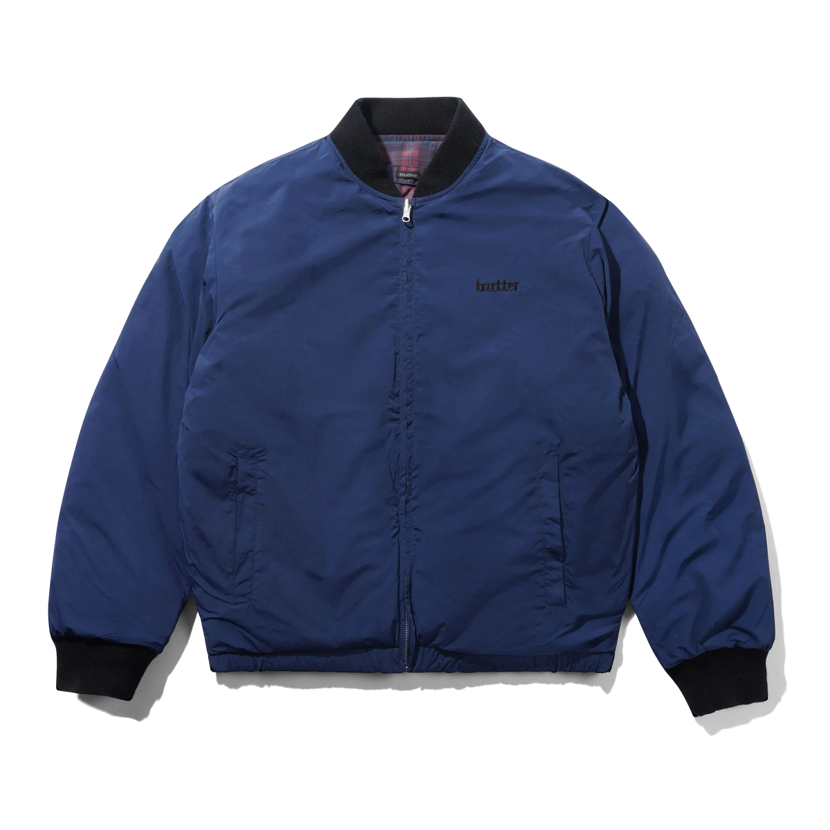 Reversible Bomber Jacket, Navy / Plaid
