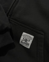 Reversible Waffle Zip-Thru Hood, Washed Black / Army