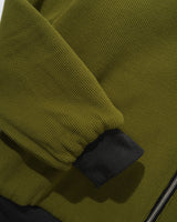 Reversible Waffle Zip-Thru Hood, Washed Black / Army
