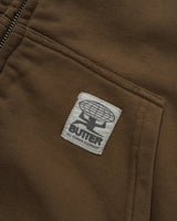 Reversible Waffle Zip-Thru Hood, Washed Brown / Navy