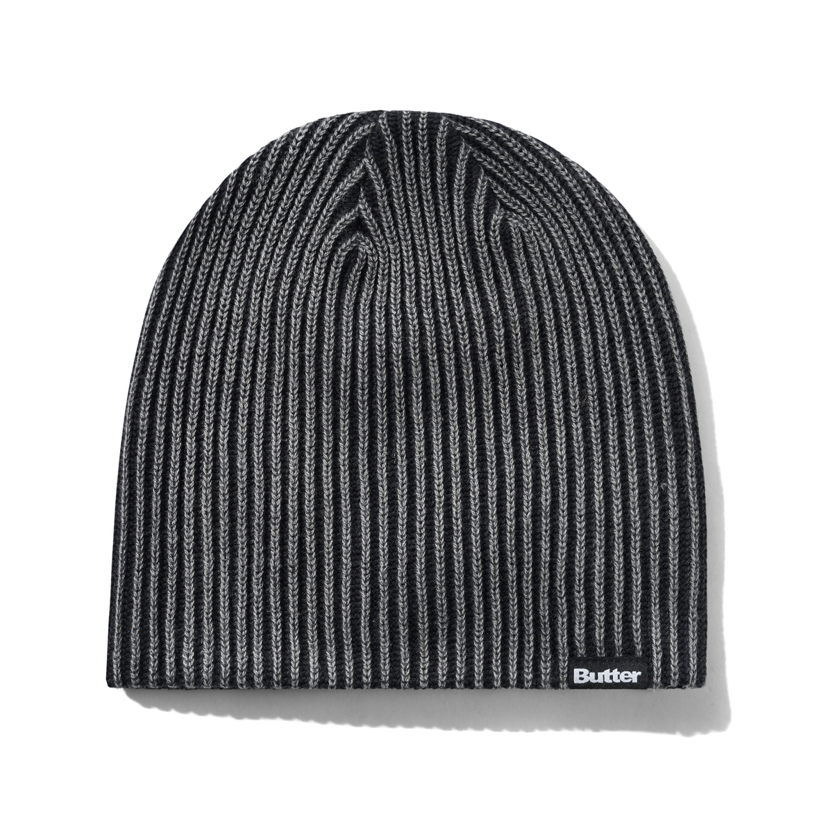 Ribbed Skully Beanie, Washed Black