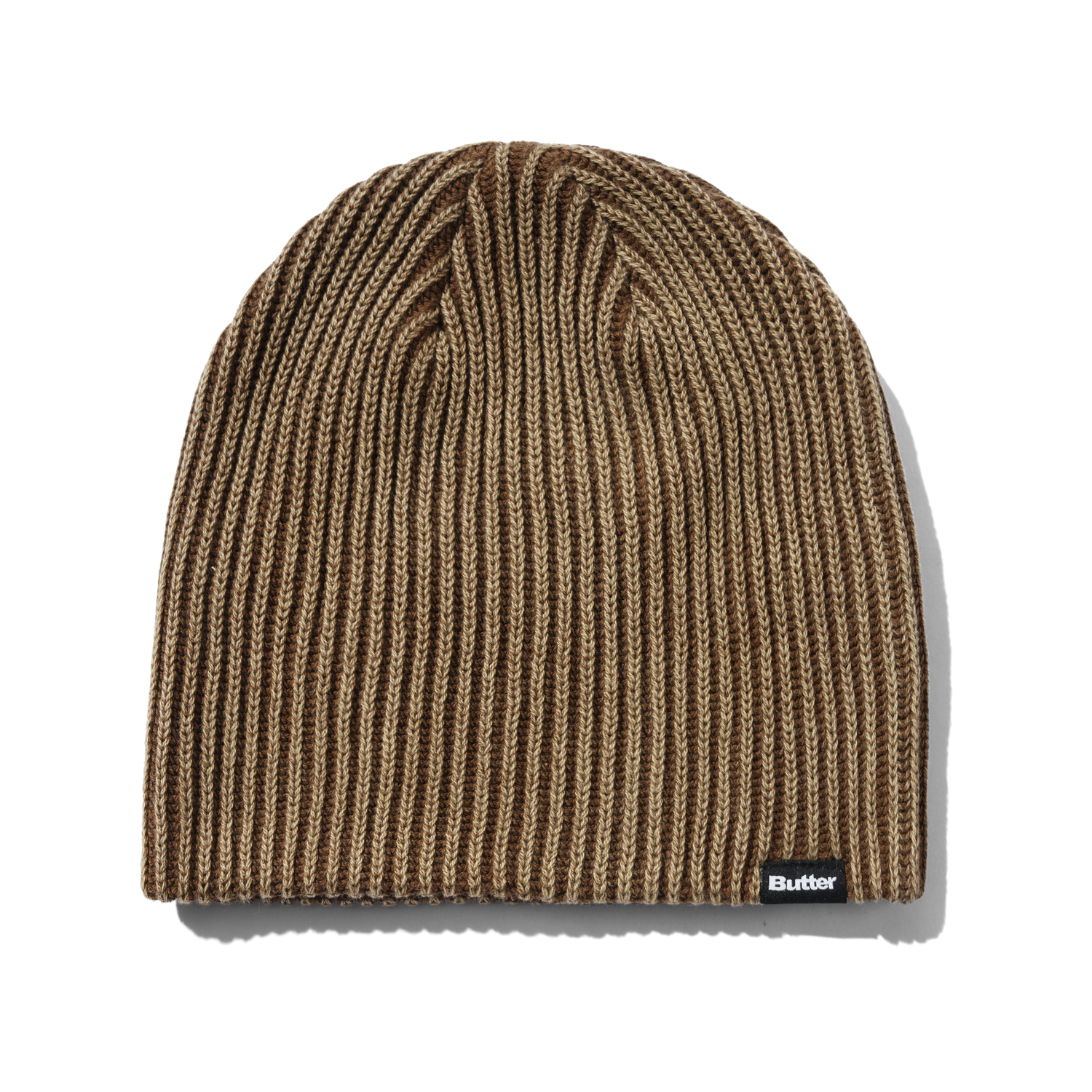 Ribbed Skully Beanie, Washed Brown