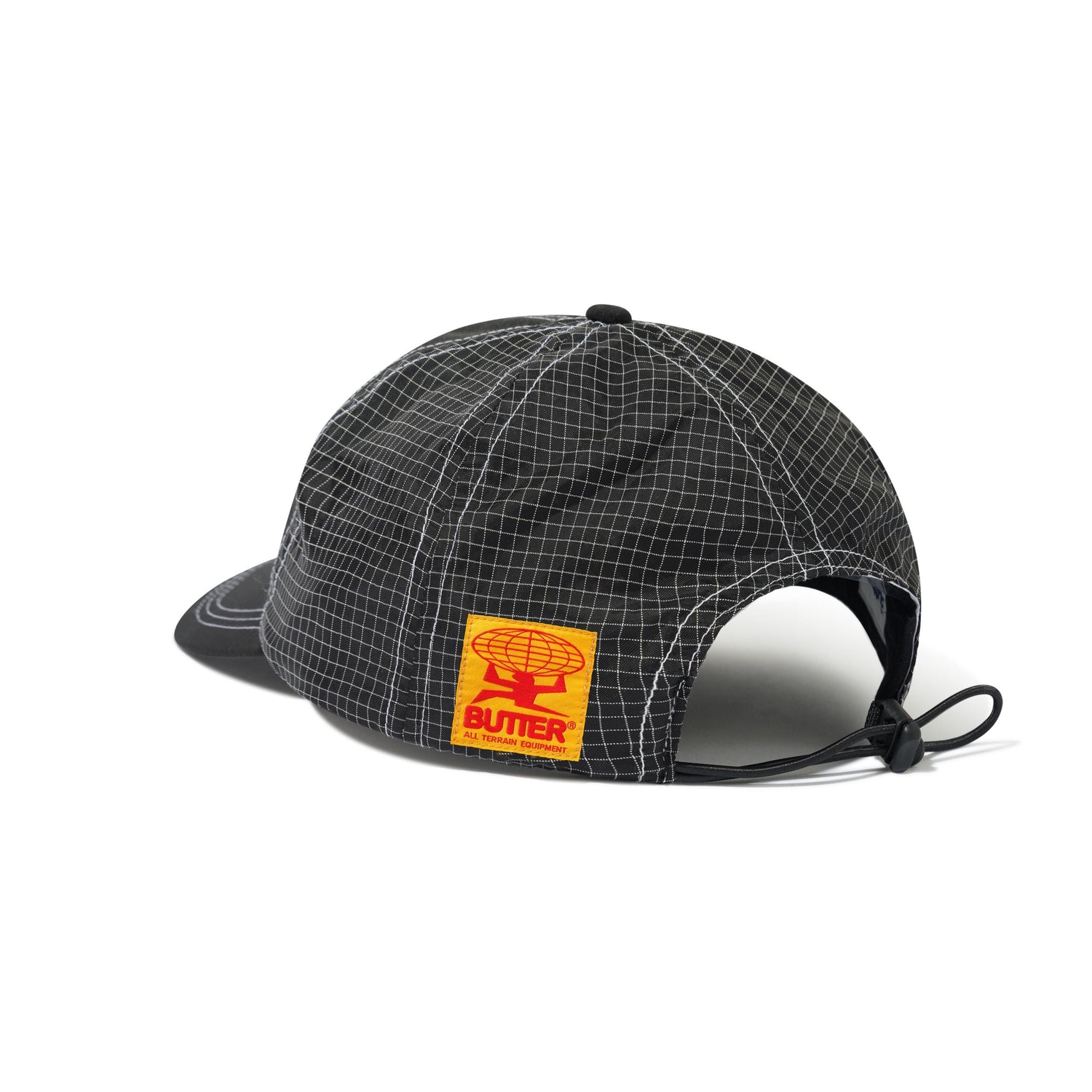 Nylon Ripstop 6 Panel Cap, Black