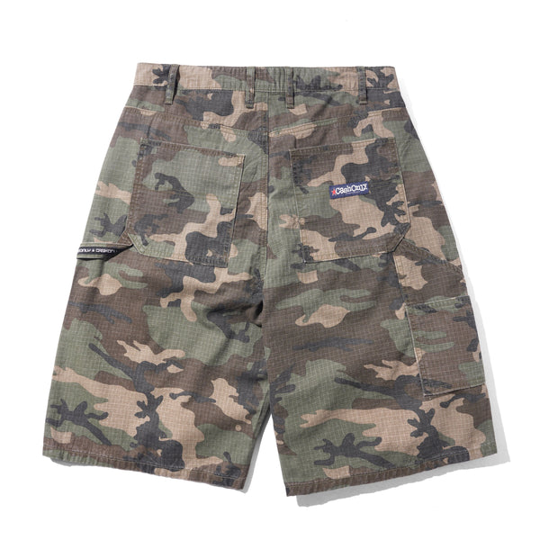 Cash Only Ripstop Carpenter Shorts, Woodland Camo