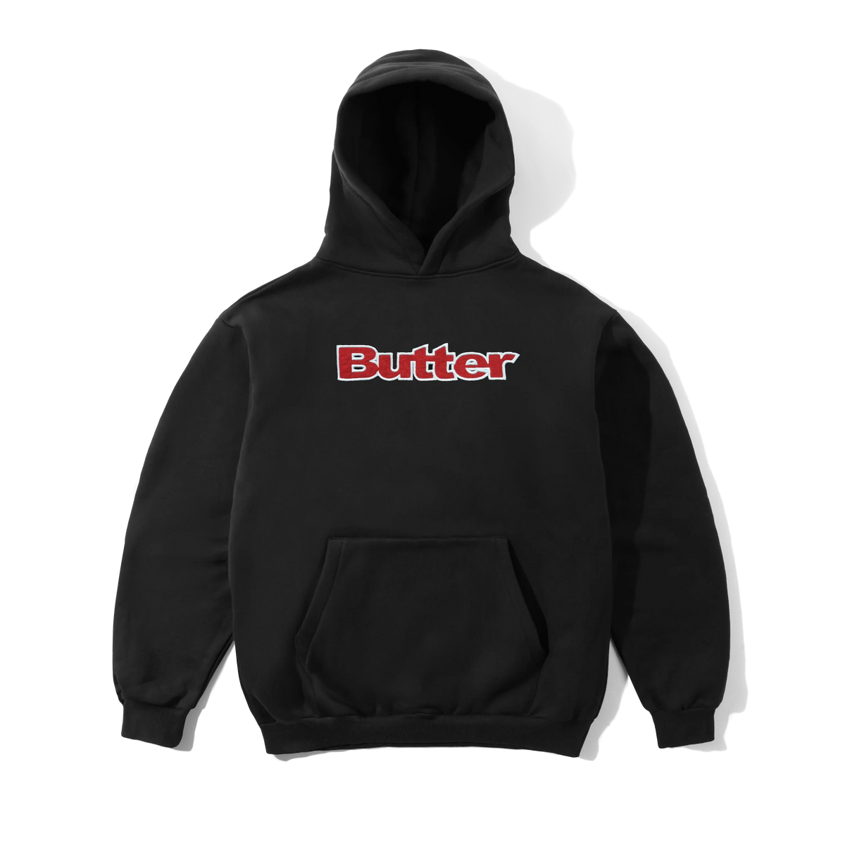 Ripstop Logo Applique Pullover Hood, Black