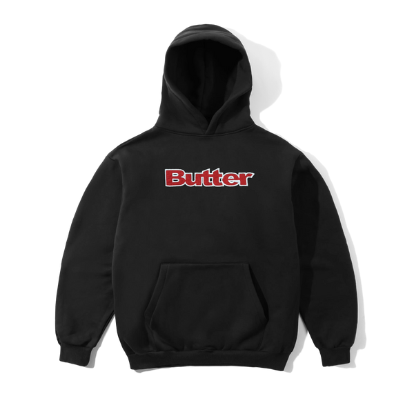 Butter Goods Ripstop Logo Applique Pullover Hood, Black