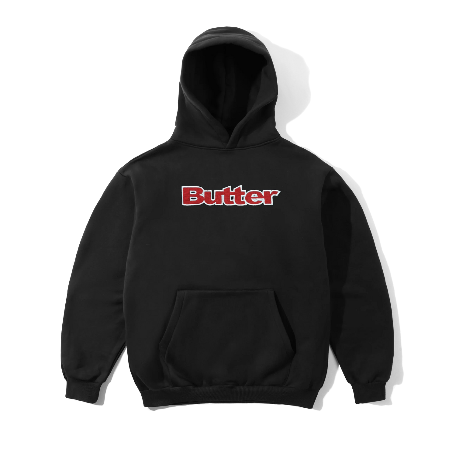 Ripstop Logo Applique Pullover Hood, Black