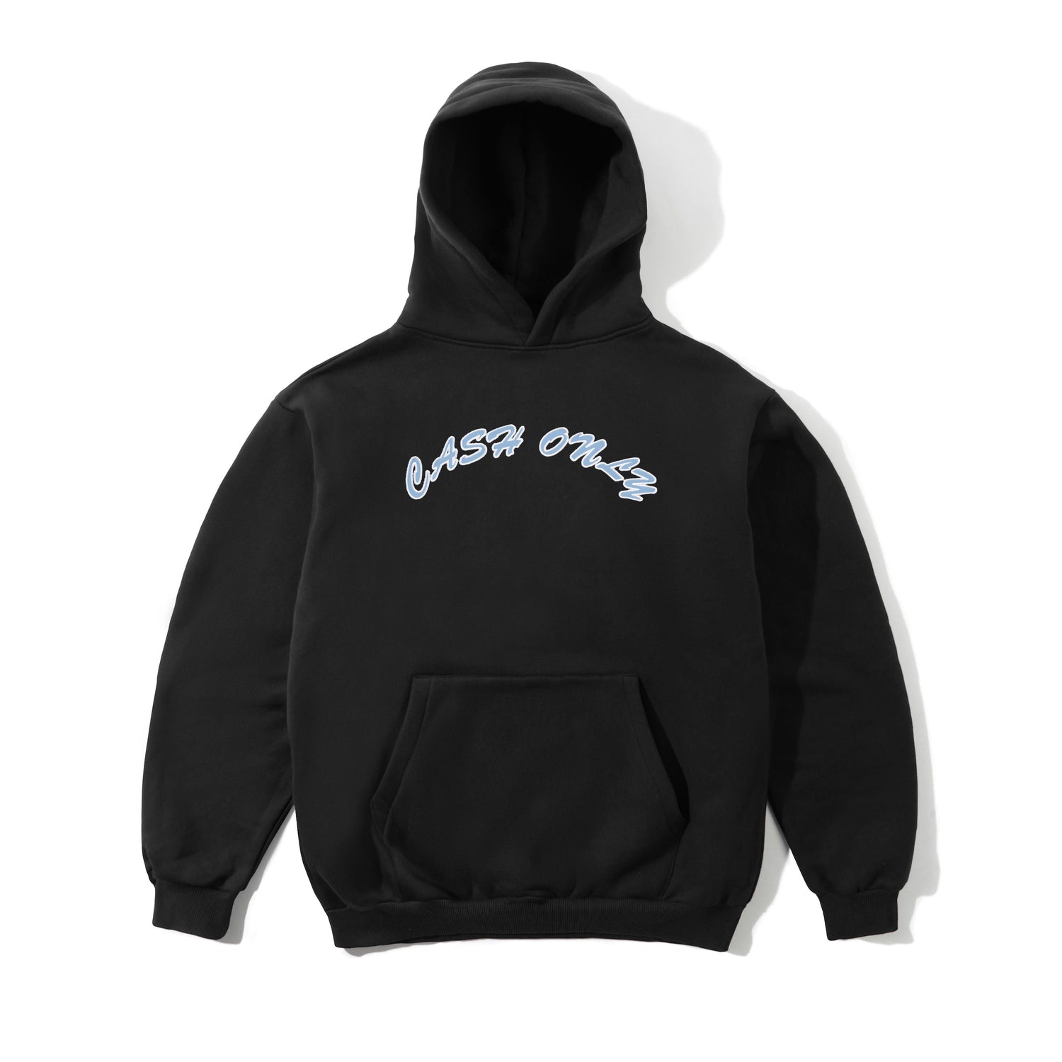 Ripstop Logo Applique Pullover Hood, Black
