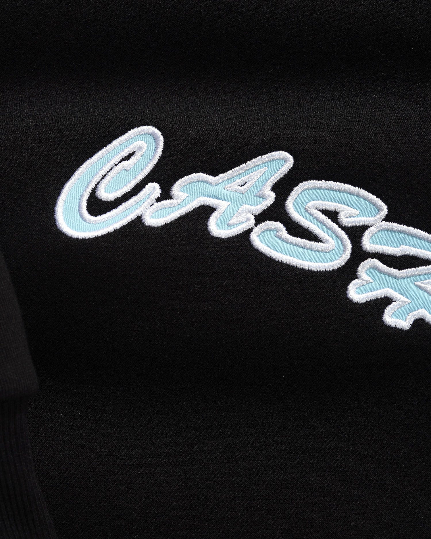 Ripstop Logo Applique Pullover Hood, Black