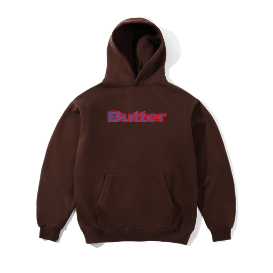 Ripstop Logo Applique Pullover Hood, Dark Brown
