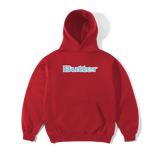 Ripstop Logo Applique Pullover Hood, Red